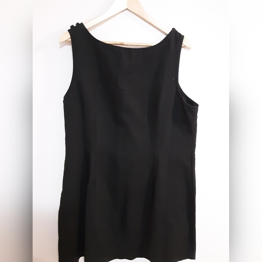 Vintage Old Navy Sleeveless Black Dress With 58%Cotton And 42%Linen